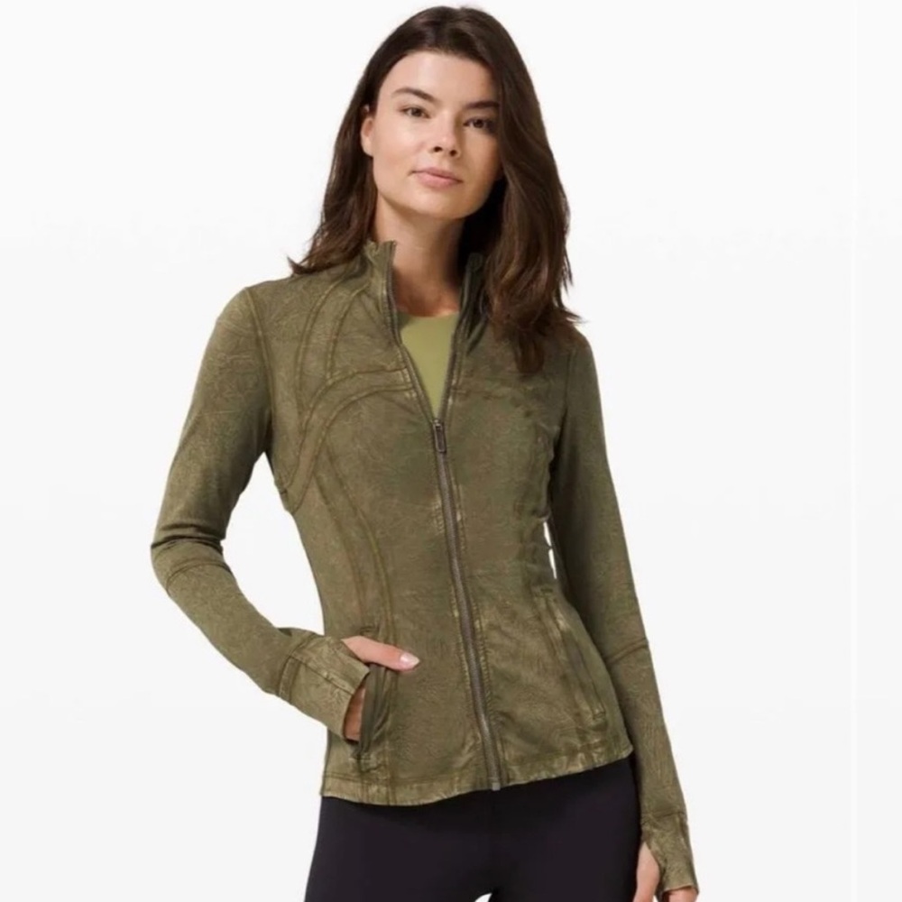 Lululemon Define Jacket - Ice Dye Ice Wash Moss Green Size 6